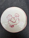 assiette "poule nègre soie"