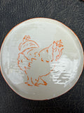 assiette "poule Faverolle"